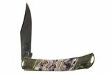 Pocket Knife With Chevron Amethyst Inlays - Hand-Crafted In Utah #327577-2